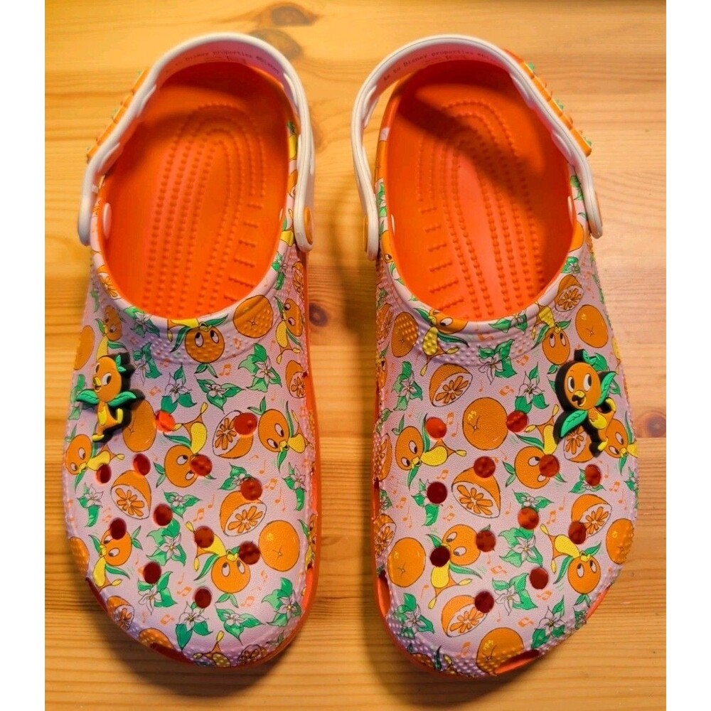 Disneys Orange Bird 50th Anniversary Crocs Women's Size 10 Men's Size 8
